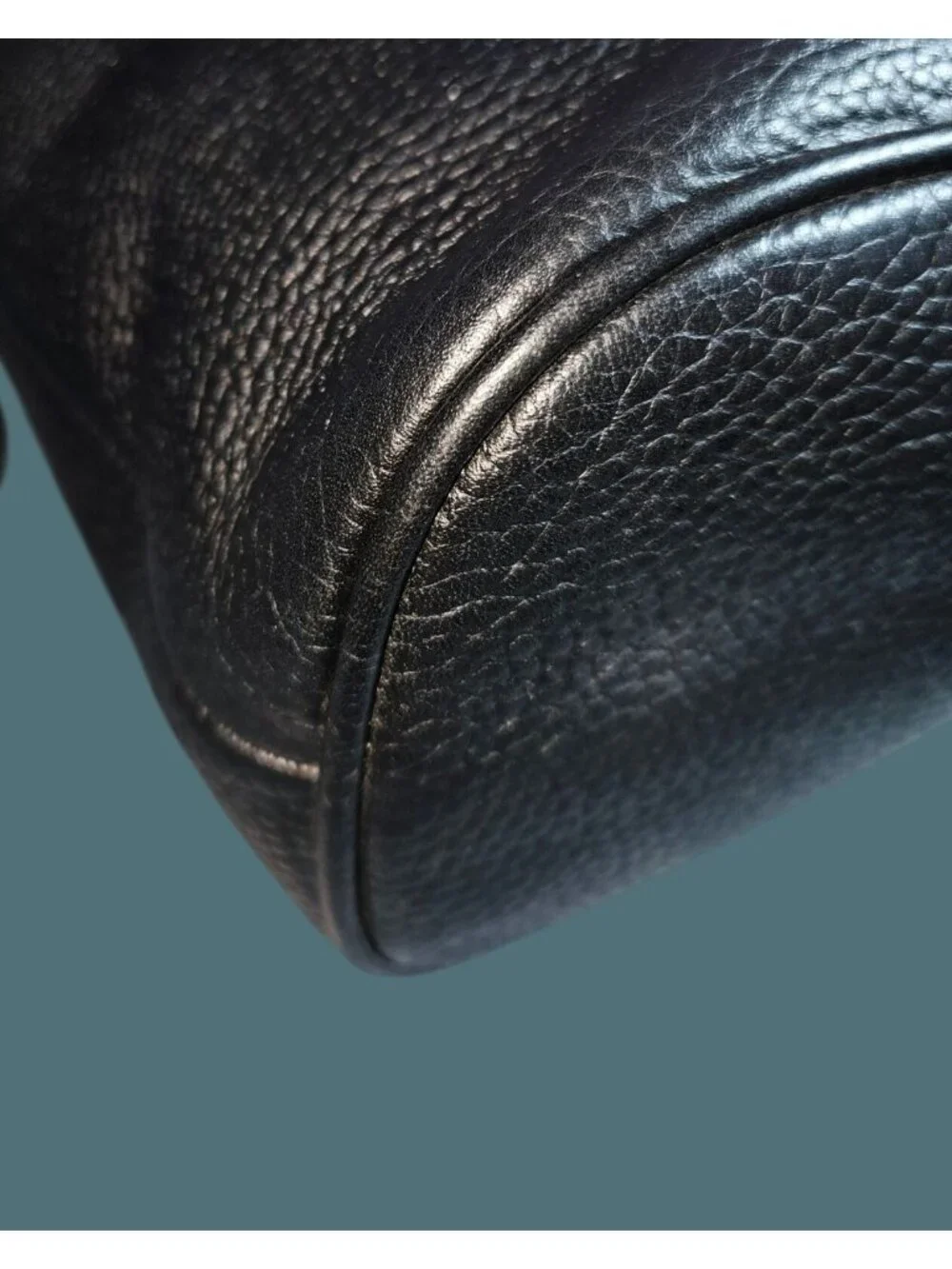 Michael Kors Rhea Black Pebbled Leather Shoulder Bag